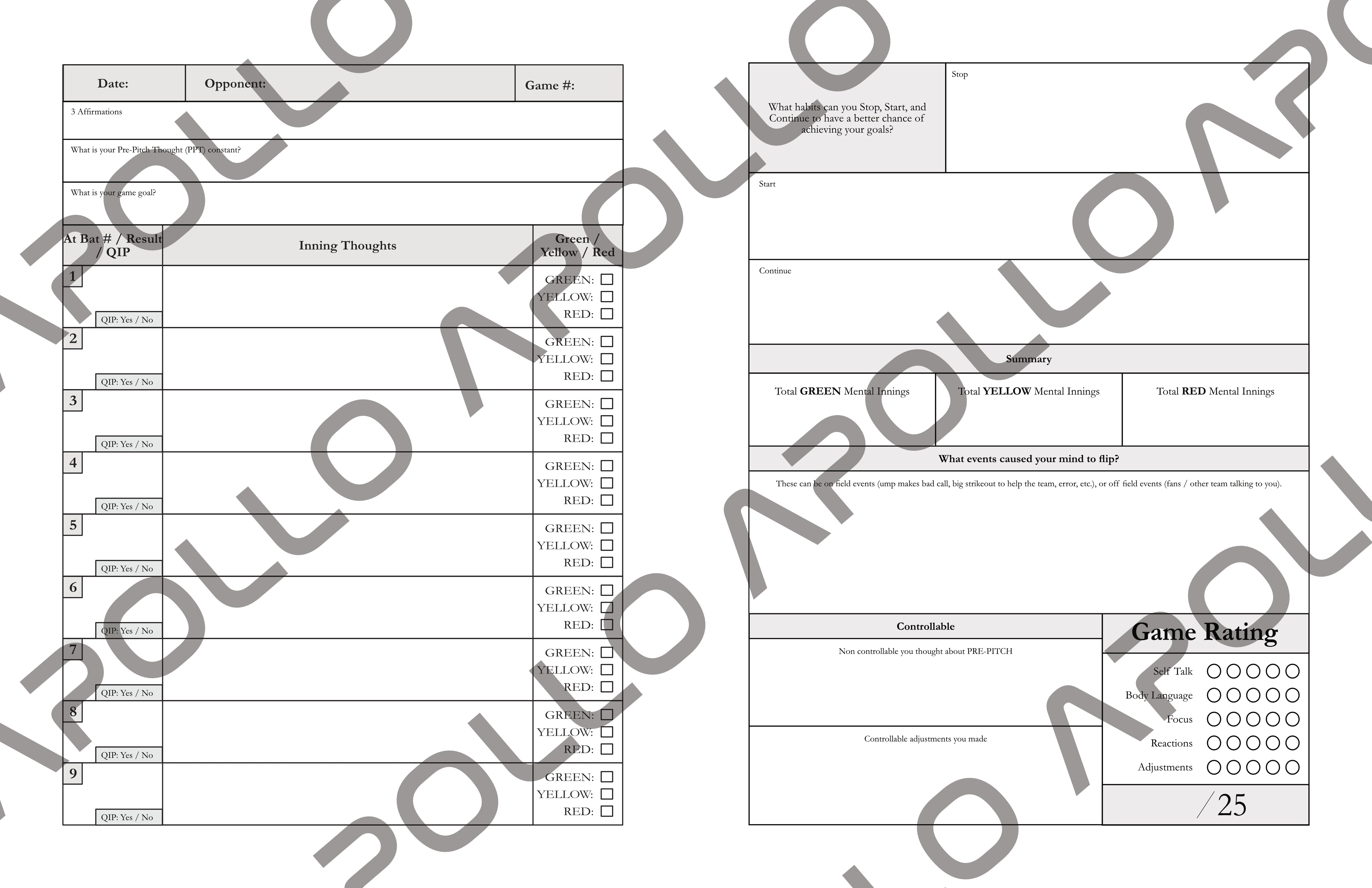 Pitcher's Blueprint Intermediate - 35 Game